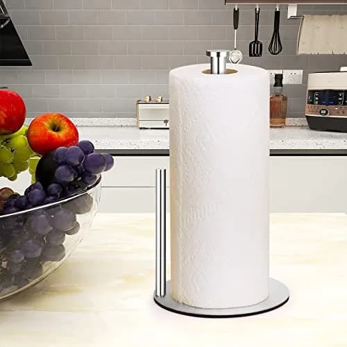 OBODING Stainless Steel Paper Towel Holder Stand for Kitchen Countertops, 32cm (12.6" H) | Rust-Proof & Easy to Carry thumbnail 2
