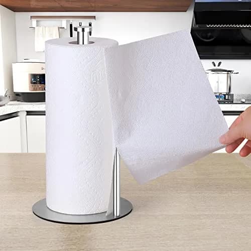 OBODING Stainless Steel Paper Towel Holder Stand for Kitchen Countertops, 32cm (12.6" H) | Rust-Proof & Easy to Carry thumbnail 3