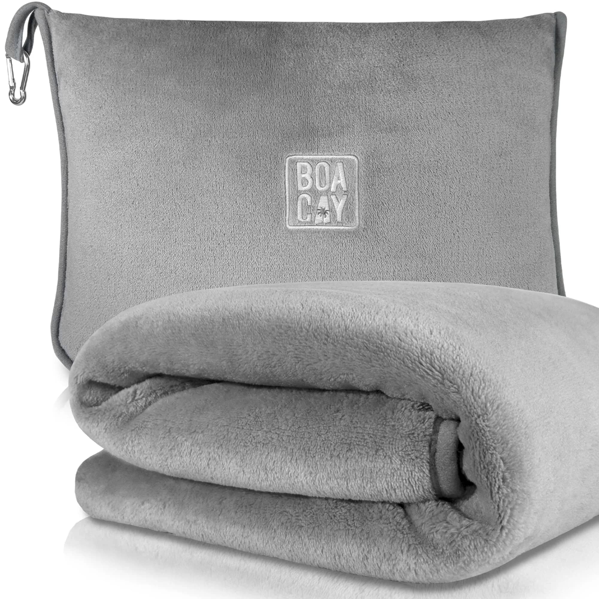 BOACAY Soft & Warm Travel Blanket Pillow 160cm x 100cm | Micro Plush Fleece for Airplane & Car - main product image