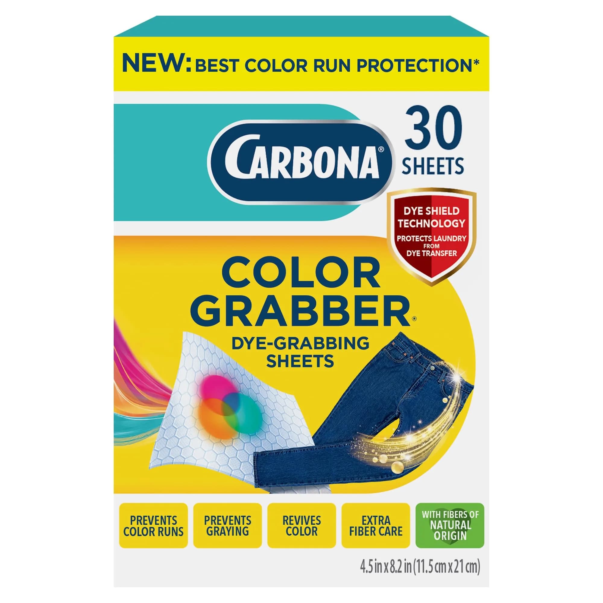 Carbona Color Grabber Sheets 30 Count | Prevents Color Runs & Dye Transfer - main product image