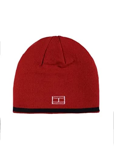 Tommy Hilfiger Boy's Sporty Stripe Reversible Beanie Scarlet Sage | Kids Sizes 4-7, 8-16 thumbnail 2