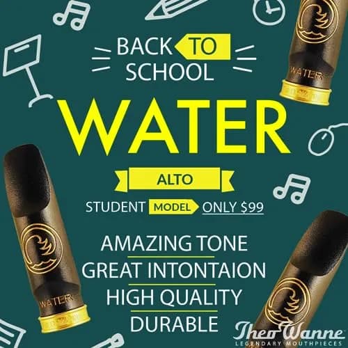 Theo Wanne Water Alto Saxophone Mouthpiece Size 3 Black A.R.T. | Traditional Sound for All Styles thumbnail 4