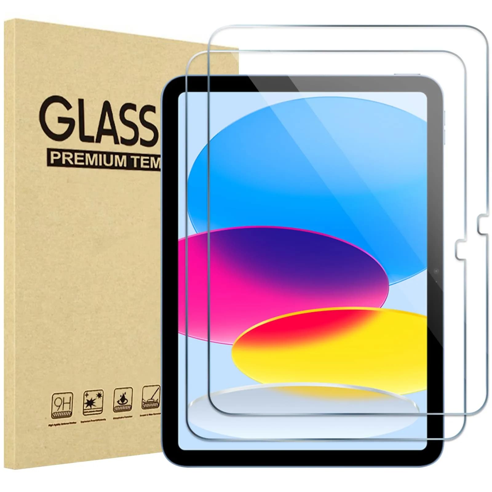 ProCase 2 Pcs Tempered Glass Screen Protector for iPad 11-inch 11th Gen (2025) & 10.9-inch 10th Gen (2022) | 9H Hardness, HD Clear - main product image