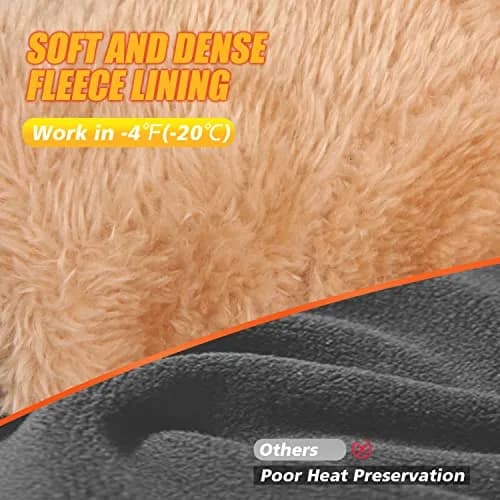 ihuan Waterproof Ski Gloves Medium Grey | Warm, Windproof, Water-Resistant for Cold Weather Activities thumbnail 3
