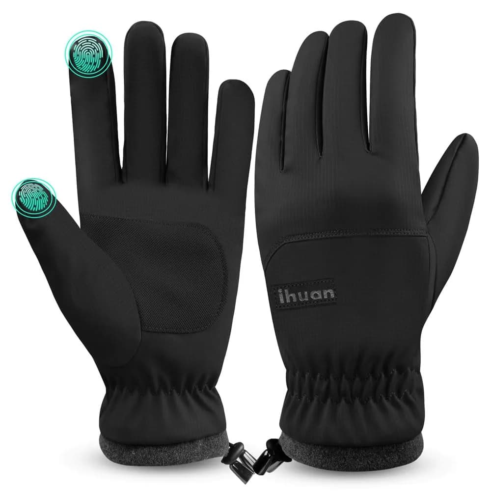 ihuan Waterproof Ski Gloves for Men & Women, Warm Snow Cycling Cold Weather Gloves | Touchscreen Compatible - main product image