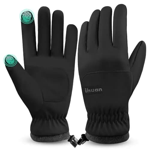 ihuan Waterproof Ski Gloves for Men & Women, Warm Snow Cycling Cold Weather Gloves | Touchscreen Compatible thumbnail 1