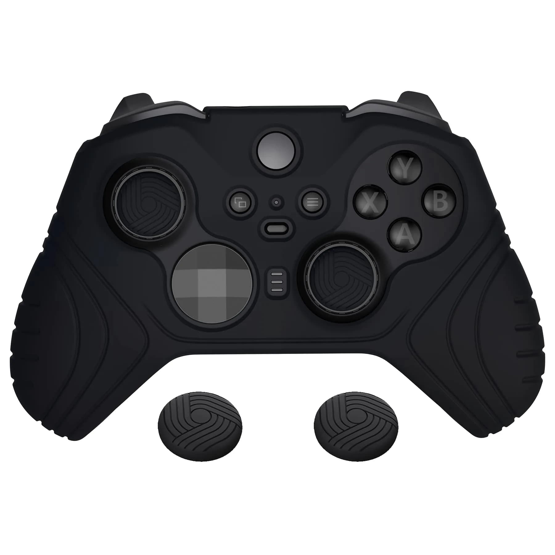 PlayVital Samurai Edition Anti Slip Silicone Case Cover for Xbox Elite Series 2 & Core Controllers with Thumb Grips - Black (1 pc) - main product image