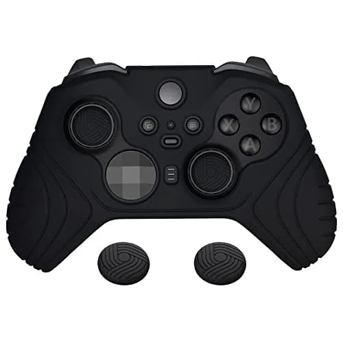 PlayVital Samurai Edition Anti Slip Silicone Case Cover for Xbox Elite Series 2 & Core Controllers with Thumb Grips - Black (1 pc) thumbnail 1