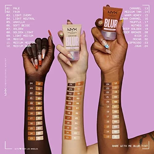 NYX PROFESSIONAL MAKEUP Bare With Me Blur Skin Tint Foundation Espresso 30ml (1.01 Fl Oz) | Matte Blurred Finish thumbnail 5