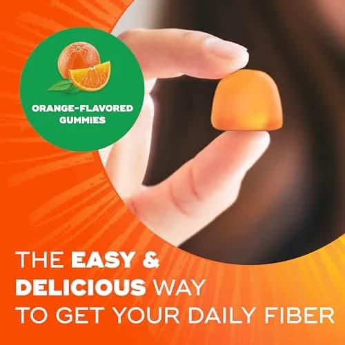 Metamucil Fiber Gummies for Adults, No Sugar Added Orange Flavor, 5g Prebiotic Plant Based Fiber Supplement Blend, 120 Count thumbnail 6