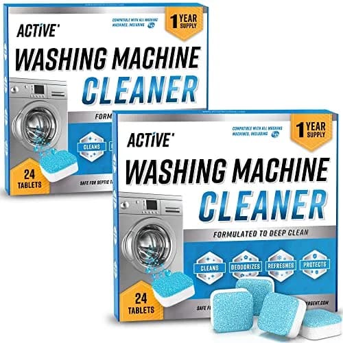 ACTIVE Washing Machine Cleaner Descaler Tablets | 48 Pack Value Size HE Front Loader & Top Load Washer thumbnail 1