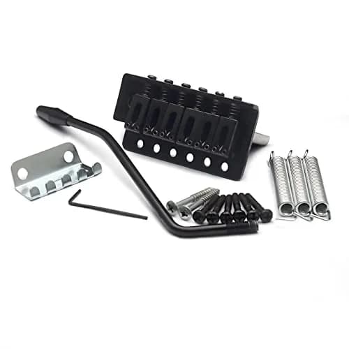 SAPHUE Black Stratocaster Tremolo Bridge Set 52.5mm (2-1/16 inch) | Fits Fender Strat Squier Electric Guitar thumbnail 1