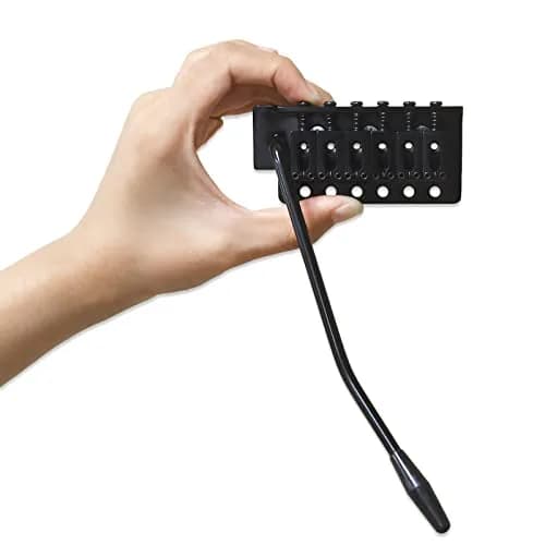SAPHUE Black Stratocaster Tremolo Bridge Set 52.5mm (2-1/16 inch) | Fits Fender Strat Squier Electric Guitar thumbnail 6