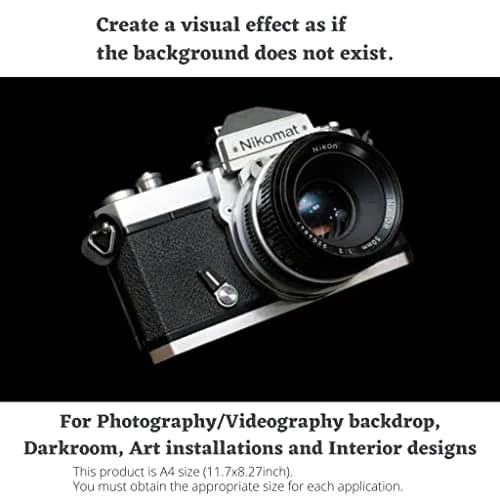 The Black Market Musou Black Fabric KIWAMI Backcoated A4 | World's Blackest Fabric for Photography & Art thumbnail 3