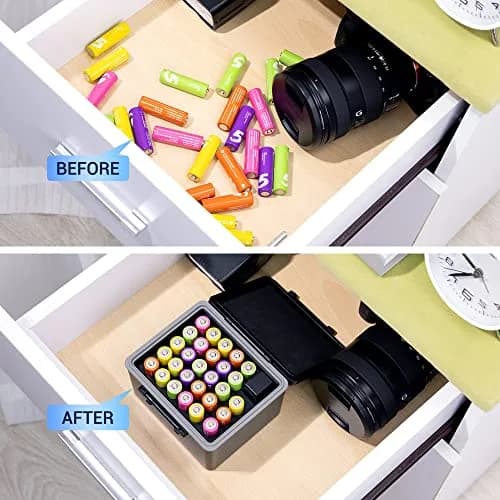 JJC AA Battery Case for 28x AA Batteries with Detachable Tester | Organizes and Protects thumbnail 6
