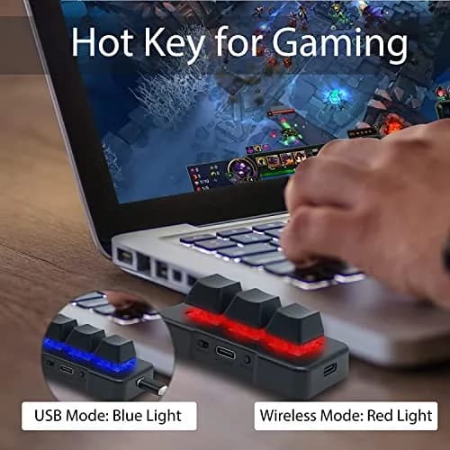 PCsensor 3 Key Mini Macro Keyboard Wireless USB Mechanical Programmable OSU Keypad with RGB LED | 7.6 cm (3 in) | Compatible with PC, Mac, Linux thumbnail 5