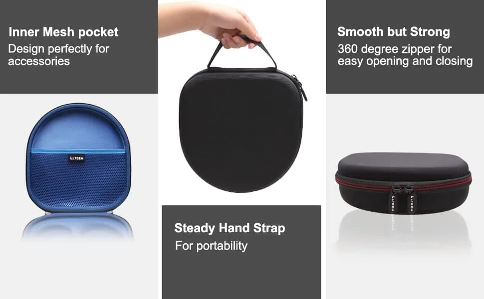 L LTGEM Case for Sony WH-CH720N/WH-CH520 Noise Canceling Wireless Headphones Blue | Hard Travel Carrying Case thumbnail 6