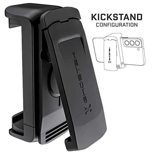 Ghostek Universal Belt Clip Holster with Kickstand & Swivel Mount, Fits Phones up to 3.7" Wide | Black thumbnail 2