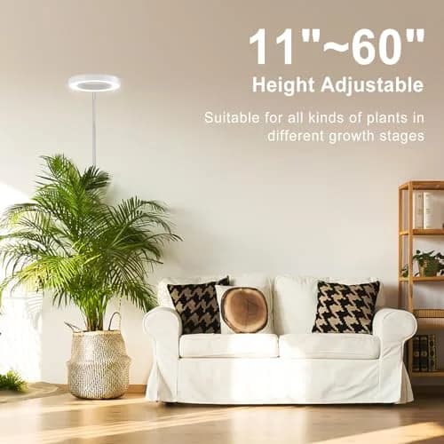 LORDEM Full Spectrum LED Grow Light, 72 LEDs, 4 Brightness Settings | Supports Indoor Plant Growth thumbnail 2