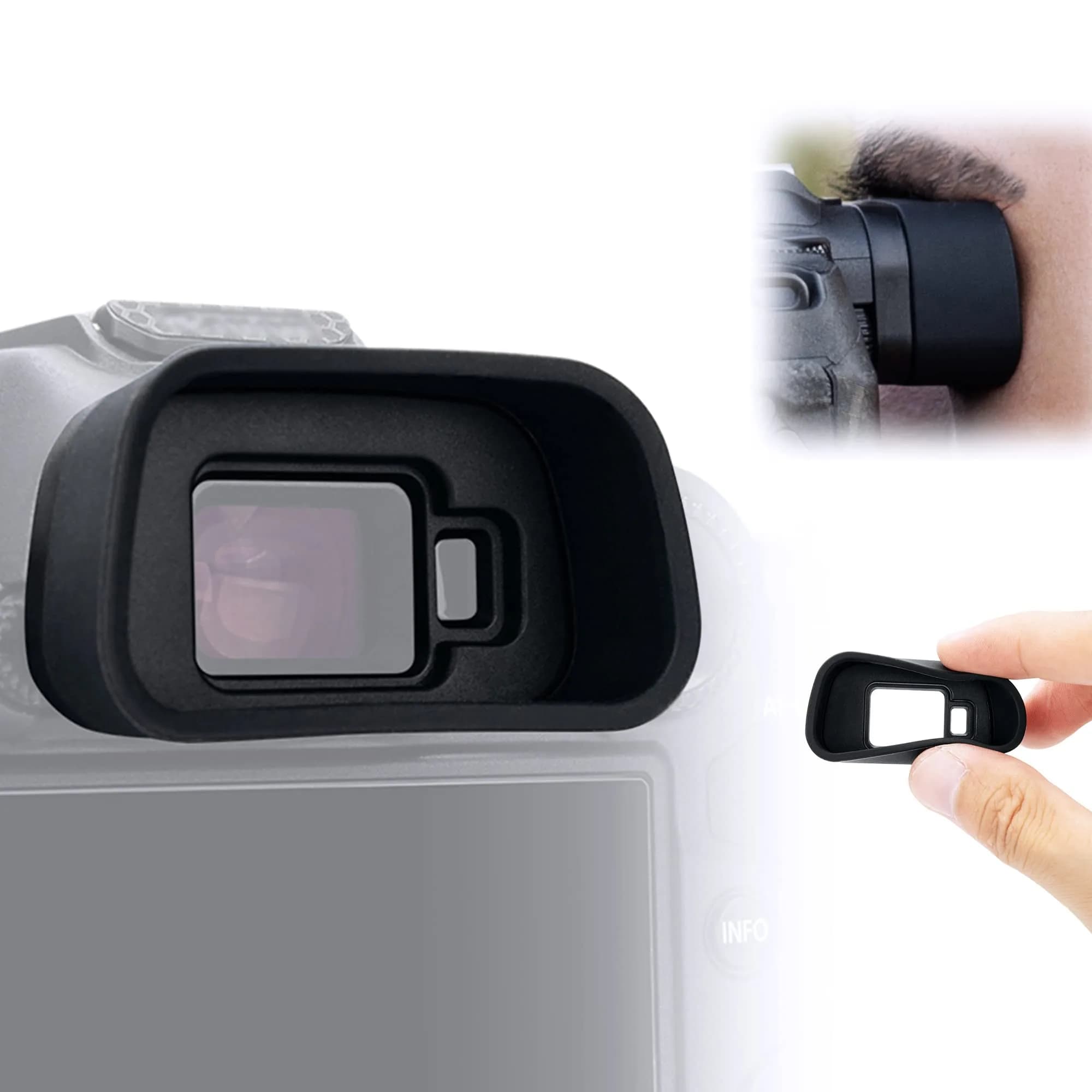 JJC Silicone Eyecup Viewfinder for Canon EOS R7 Camera with Extended Design | Dust & Light Blocker - main product image