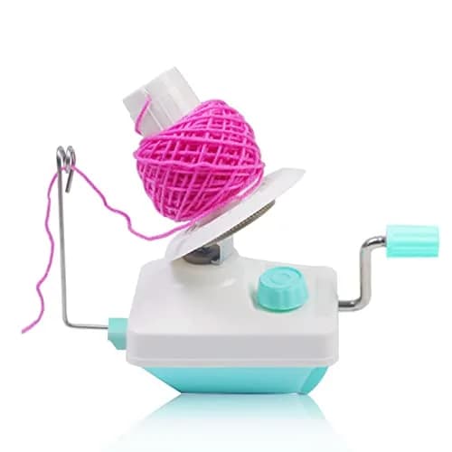 Fokanlo Yarn Ball Winder Machine Green Blue | Hand Operated for Knitting & Crocheting Supplies thumbnail 1