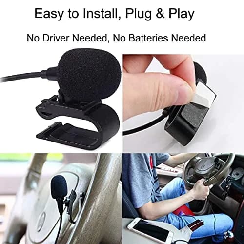 MICMXMO 3.5mm Car Microphone with 3m Cable | Omni-Directional for Clear Hands-Free Calls thumbnail 2
