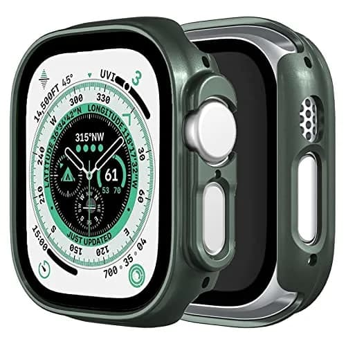 Miimall Apple Watch 49mm Ultra Case | Slim Hard PC Bumper for Ultra 2/3, Green thumbnail 1