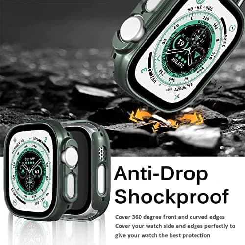 Miimall Apple Watch 49mm Ultra Case | Slim Hard PC Bumper for Ultra 2/3, Green thumbnail 4