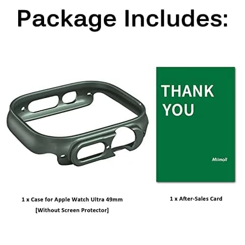 Miimall Apple Watch 49mm Ultra Case | Slim Hard PC Bumper for Ultra 2/3, Green thumbnail 8