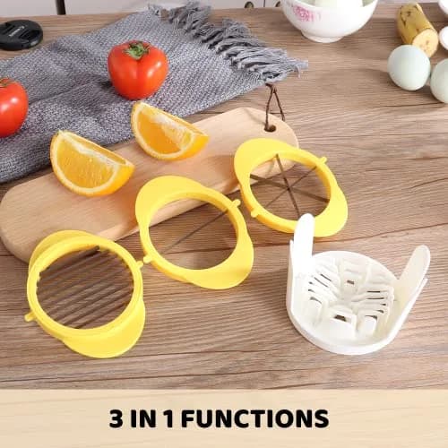 Jawbush 3-in-1 Egg Slicer with Egg Piercer Set | Stainless Steel Blades & 9-Slice Disc thumbnail 5