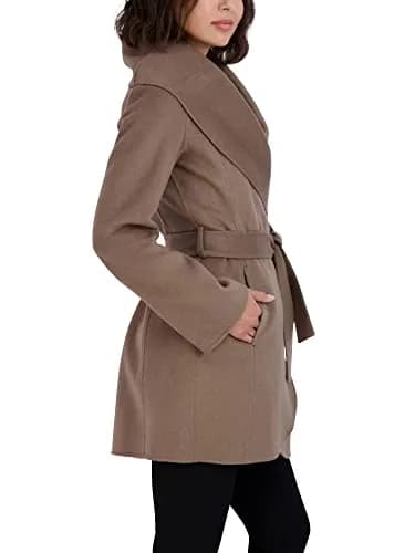 TAHARI Women's Marilyn Wool Blend Peacoat Large | Feminine, Lightweight & Versatile thumbnail 2