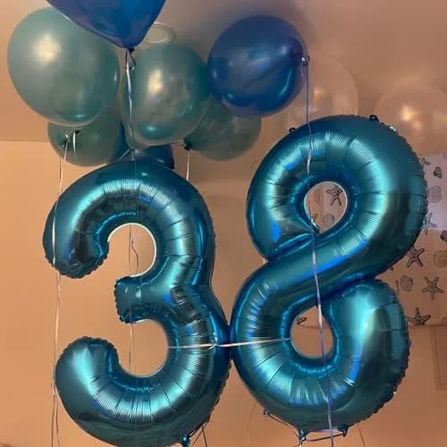 Lingqiang Blue Number 2 Foil Balloon 40 Inch | Reusable Mylar Party Decoration thumbnail 6
