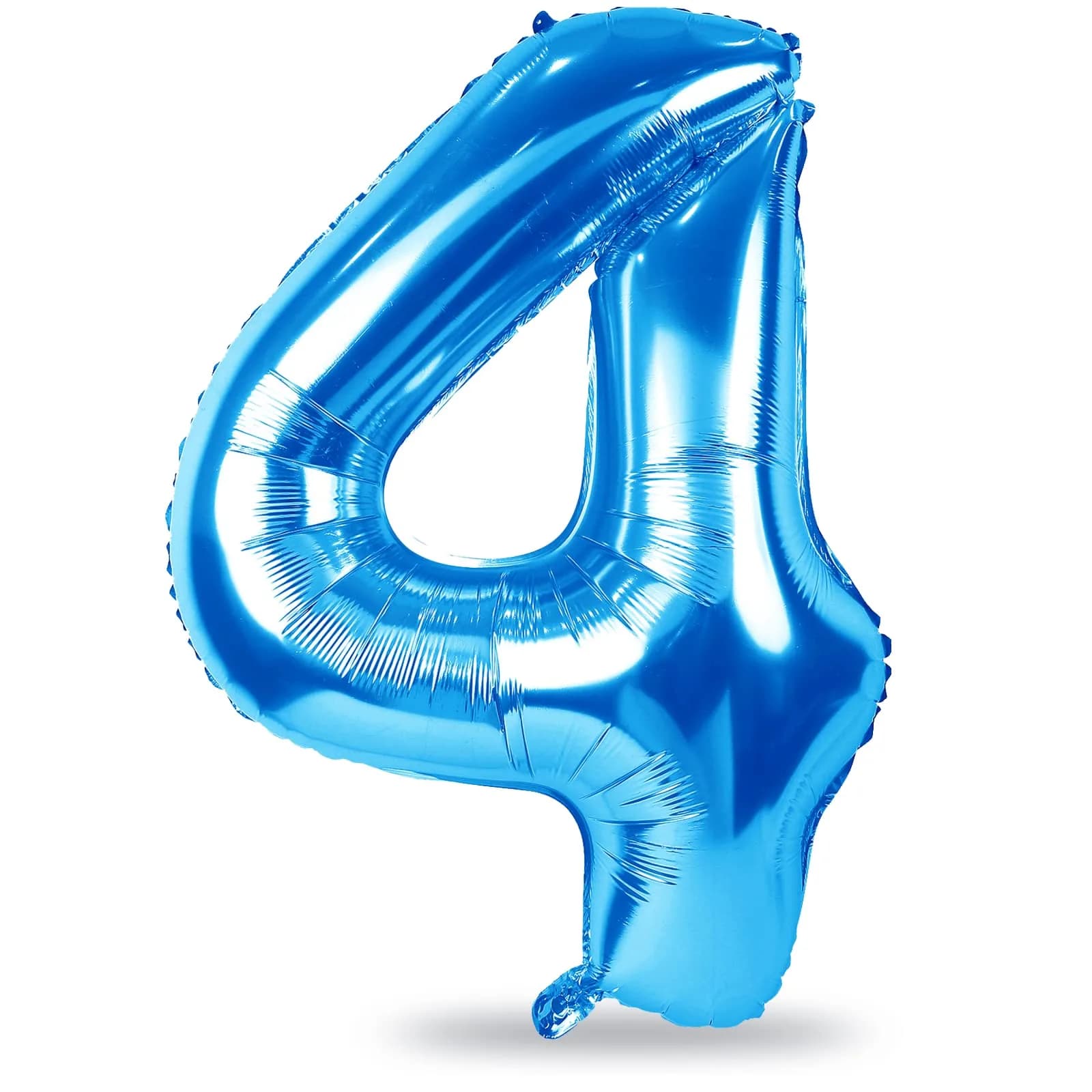 Lingqiang Black Number 3 Balloon 40 inch | Reusable Foil Party Decoration — Blue / Number 4