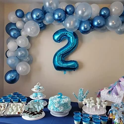 Lingqiang Blue Number 1 Balloon 40 inch | Giant Self-Inflating Foil Balloon for Parties thumbnail 5