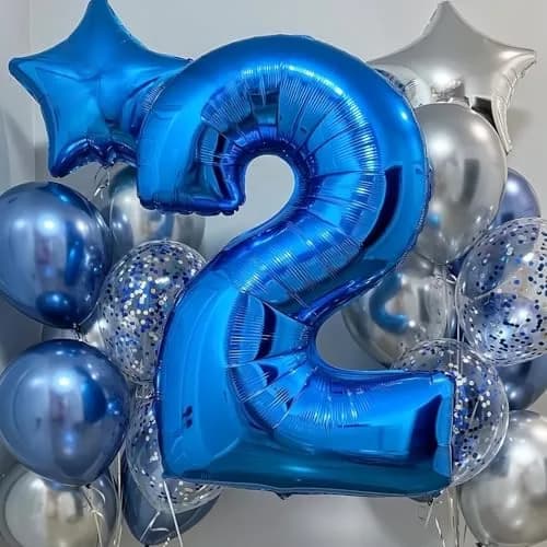 Lingqiang Blue Number 1 Balloon 40 inch | Giant Self-Inflating Foil Balloon for Parties thumbnail 8