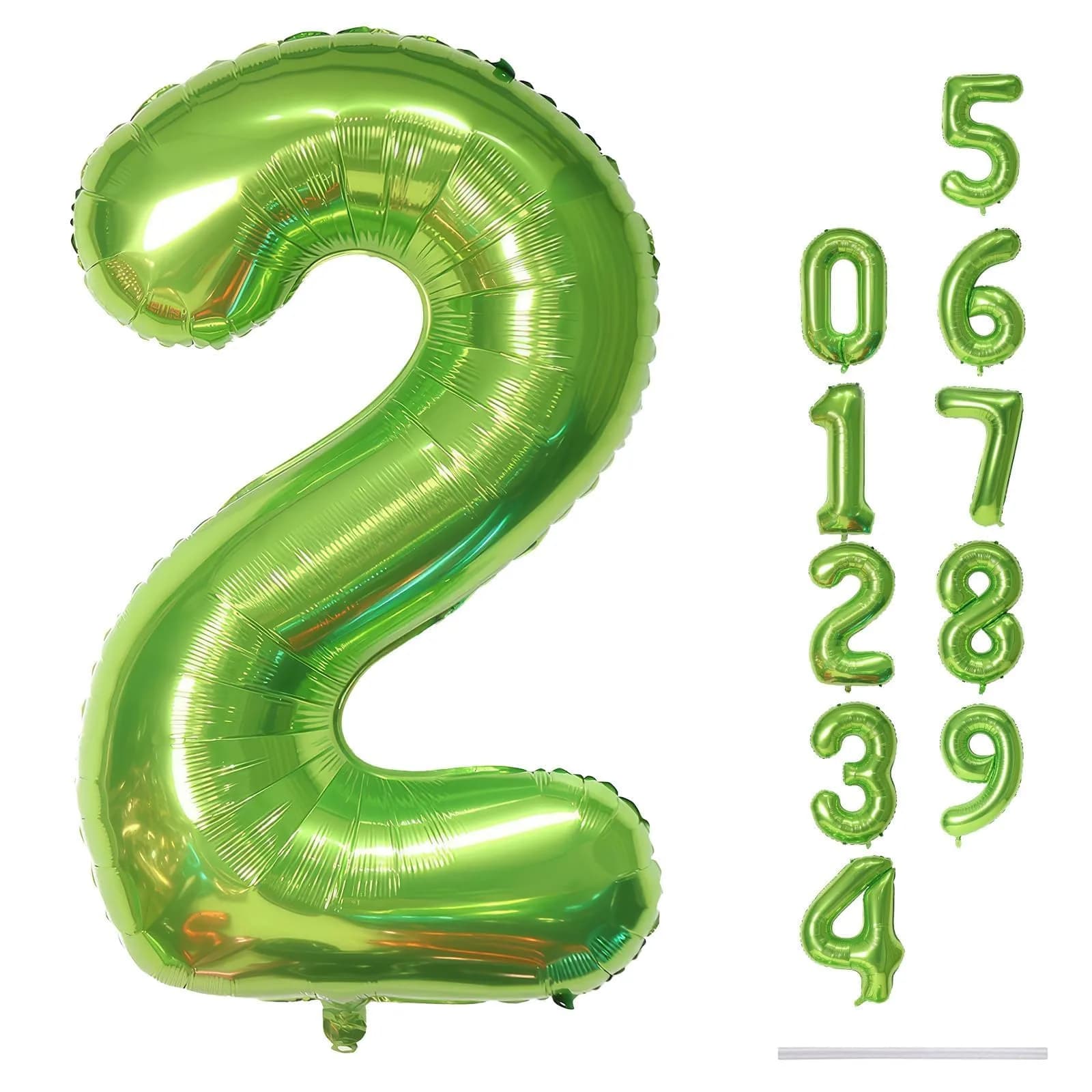 Lingqiang Black Number 3 Balloon 40 inch | Reusable Foil Party Decoration — Green