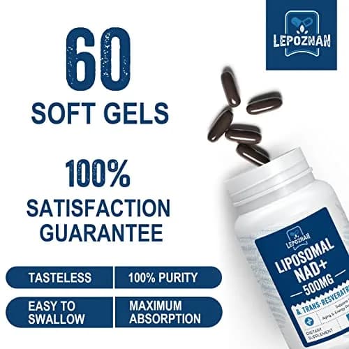 Lepoznan Liposomal NAD+ 500 mg + Trans-Resveratrol 300 mg | Superior Absorption Cellular Support thumbnail 7