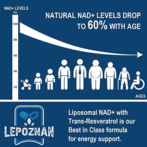 Lepoznan Liposomal NAD+ 500 mg + Trans-Resveratrol 300 mg | Superior Absorption Cellular Support thumbnail 3