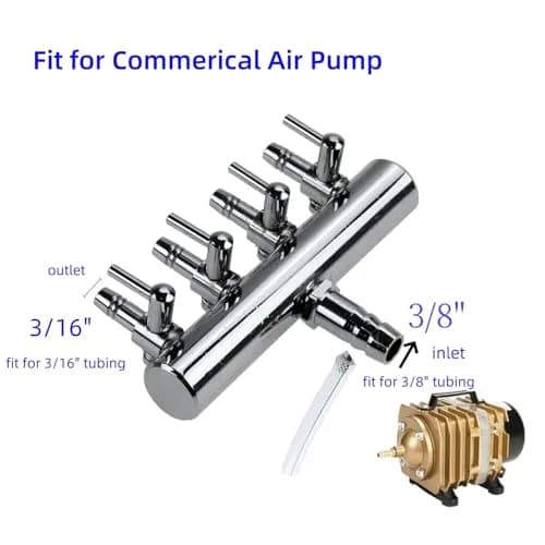 AQUANEAT Aquarium Control Valve, Fish Tank Air Valve, 4-Way Splitter | Adjustable Air Flow for Aquarium Pumps thumbnail 2