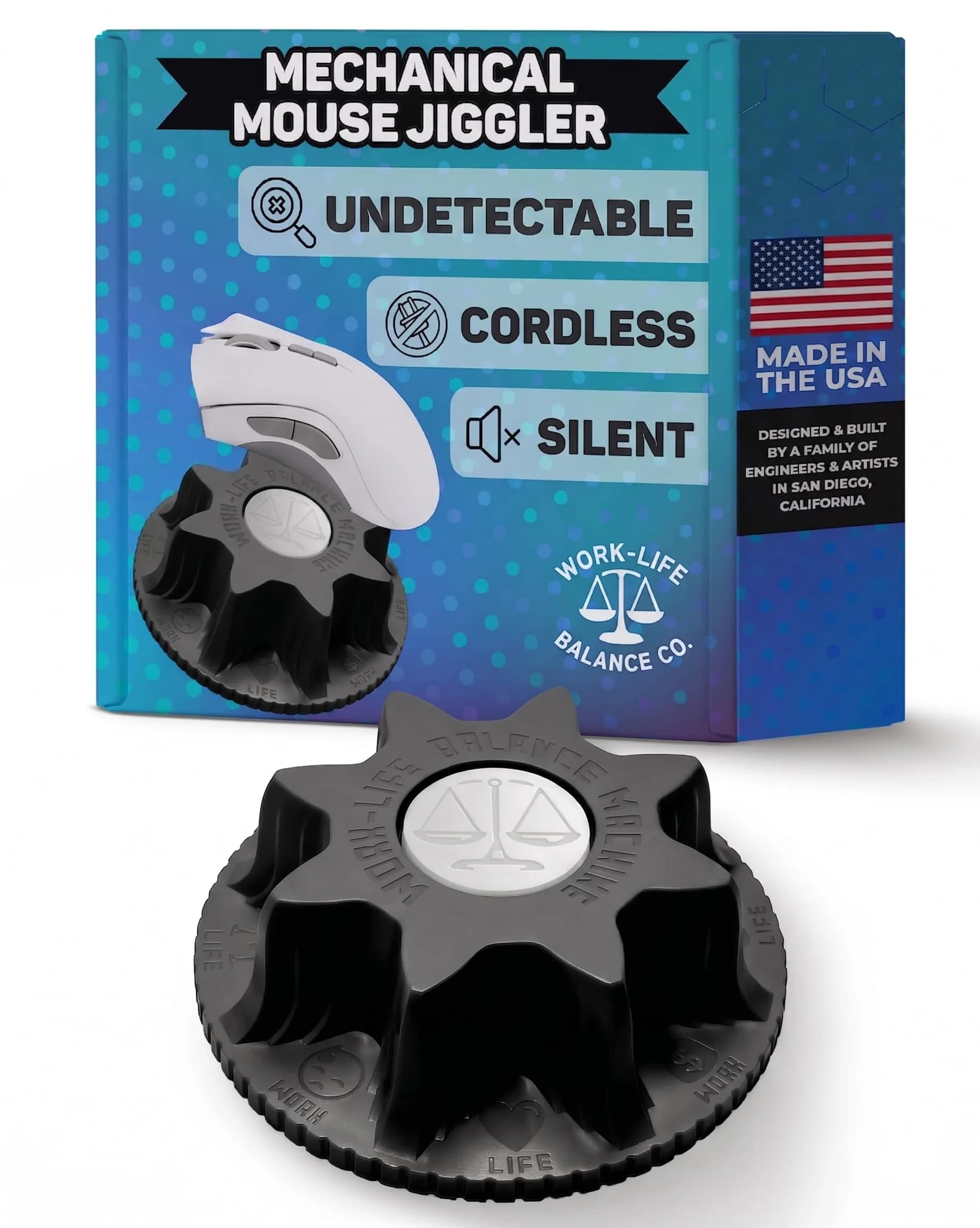 Work-Life Balance Corporation Mechanical Mouse Jiggler, Cordless & Undetectable | Keeps Computer Active — Classy