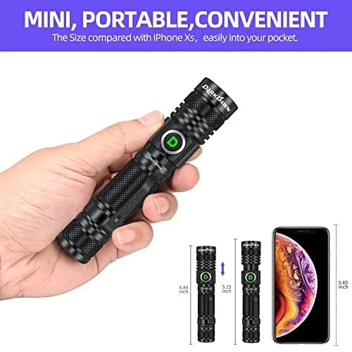 DARKDAWN UV 365nm Light Flashlight | USB Rechargeable Blacklight for Detection & Verification thumbnail 5