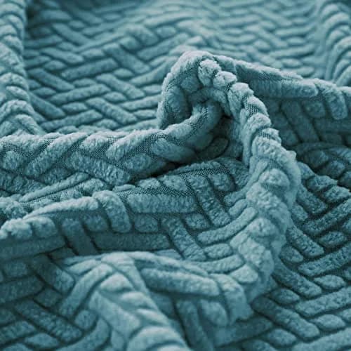 ShowyLive Weave Sea Blue Stretch Sofa Cover for L-Shaped Sectional Couches, Large Single Seat (21.65-35 inch Width) thumbnail 8
