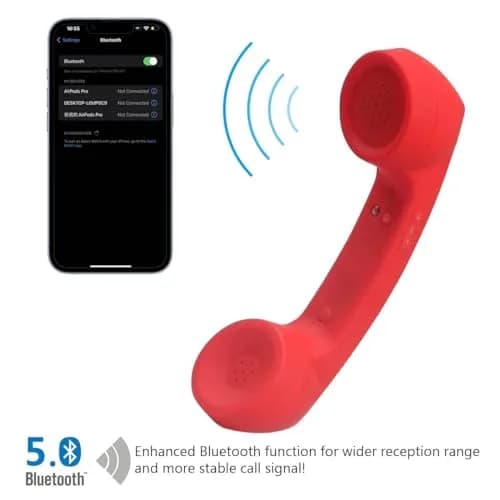 LIONSOUL Retro Bluetooth Handset E88C9D | 12 Hours Talk Time thumbnail 4