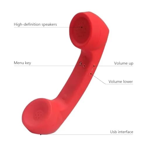LIONSOUL Retro Bluetooth Handset E88C9D | 12 Hours Talk Time thumbnail 5