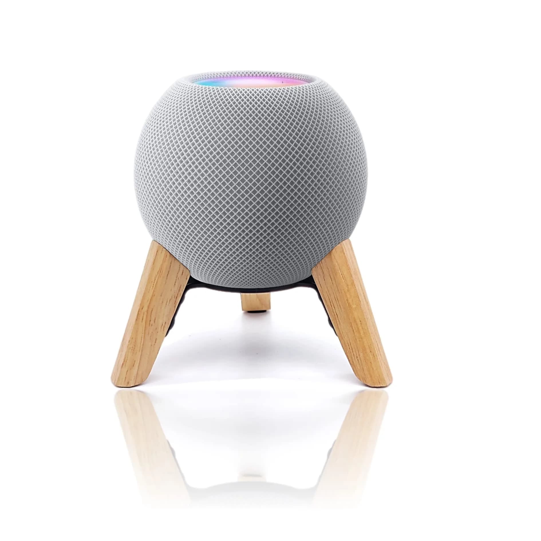 Counlisha Real Wood Stand for Homepod mini | Stylish Desktop Bracket in White Oak - main product image
