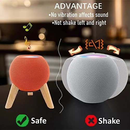 Counlisha Real Wood Stand for Homepod mini | Stylish Desktop Bracket in White Oak thumbnail 5