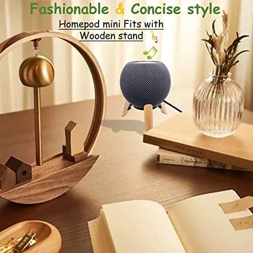 Counlisha Real Wood Stand for Homepod mini | Stylish Desktop Bracket in White Oak thumbnail 7