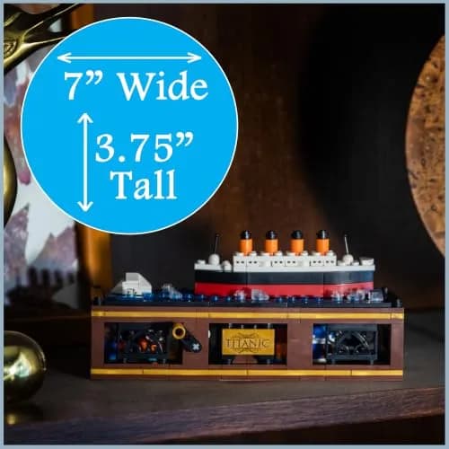 Brick Loot Titanic Iceberg Model Kit with LED Lights, 319-Piece Building Set 19.05cm (7.5" L) x 5.08cm (2" W) x 10.16cm (4" H) | STEM Learning Fun thumbnail 3