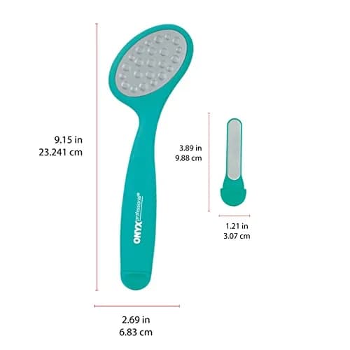 Onyx Professional 3-in-1 Diamond Foot Scrubber Teal | Exfoliates Calluses & Dry Skin thumbnail 3