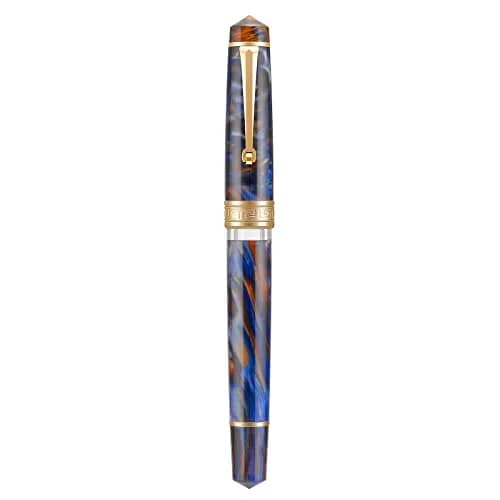 Asvine P20 Piston Fountain Pen Purple Resin, Iridium Medium Nib Gold Trim Business Signature, Smooth Writer Collection with Case Set thumbnail 4